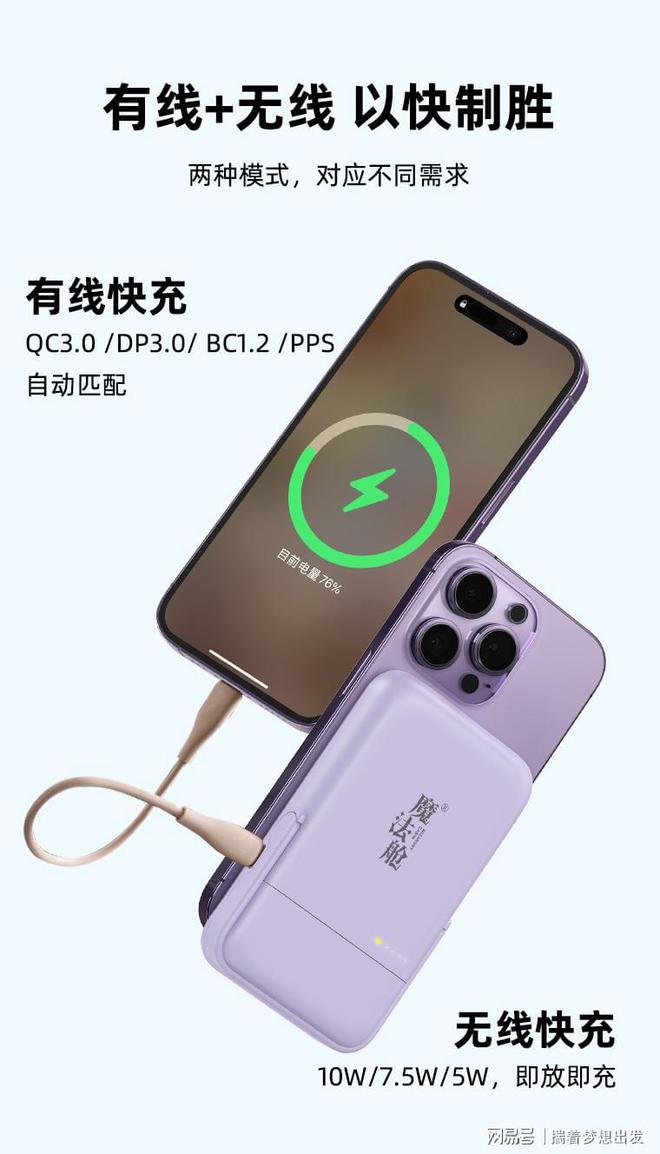 耳机无线充支架移动电源四合一轻松出门龙8体育入口出行带一个我的魔法舱！(图1)